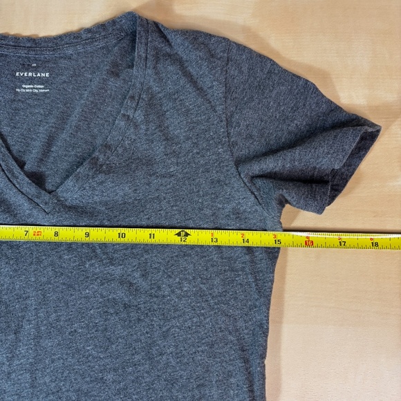 Everlane Organic Cotton V-Neck T-Shirt - Gray - Picture 7 of 8